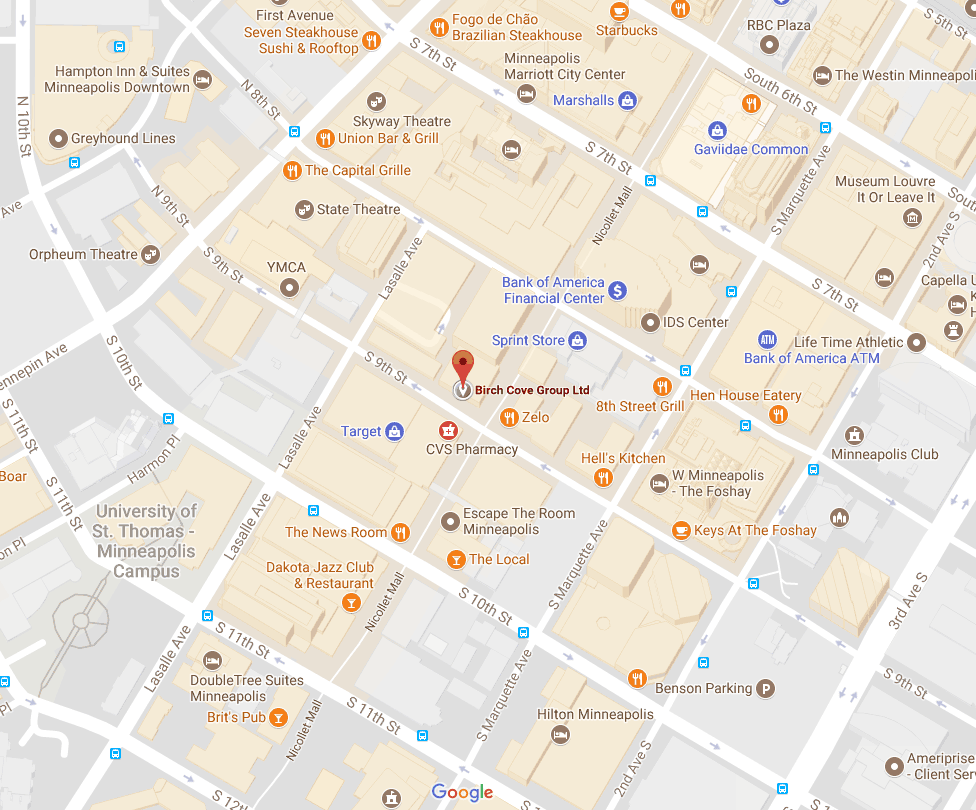Map for the location of our Financial Advisors